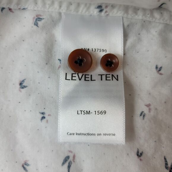Level Ten Short Sleeve Button Down Men's Shirt Size Medium - Picture 5 of 8
